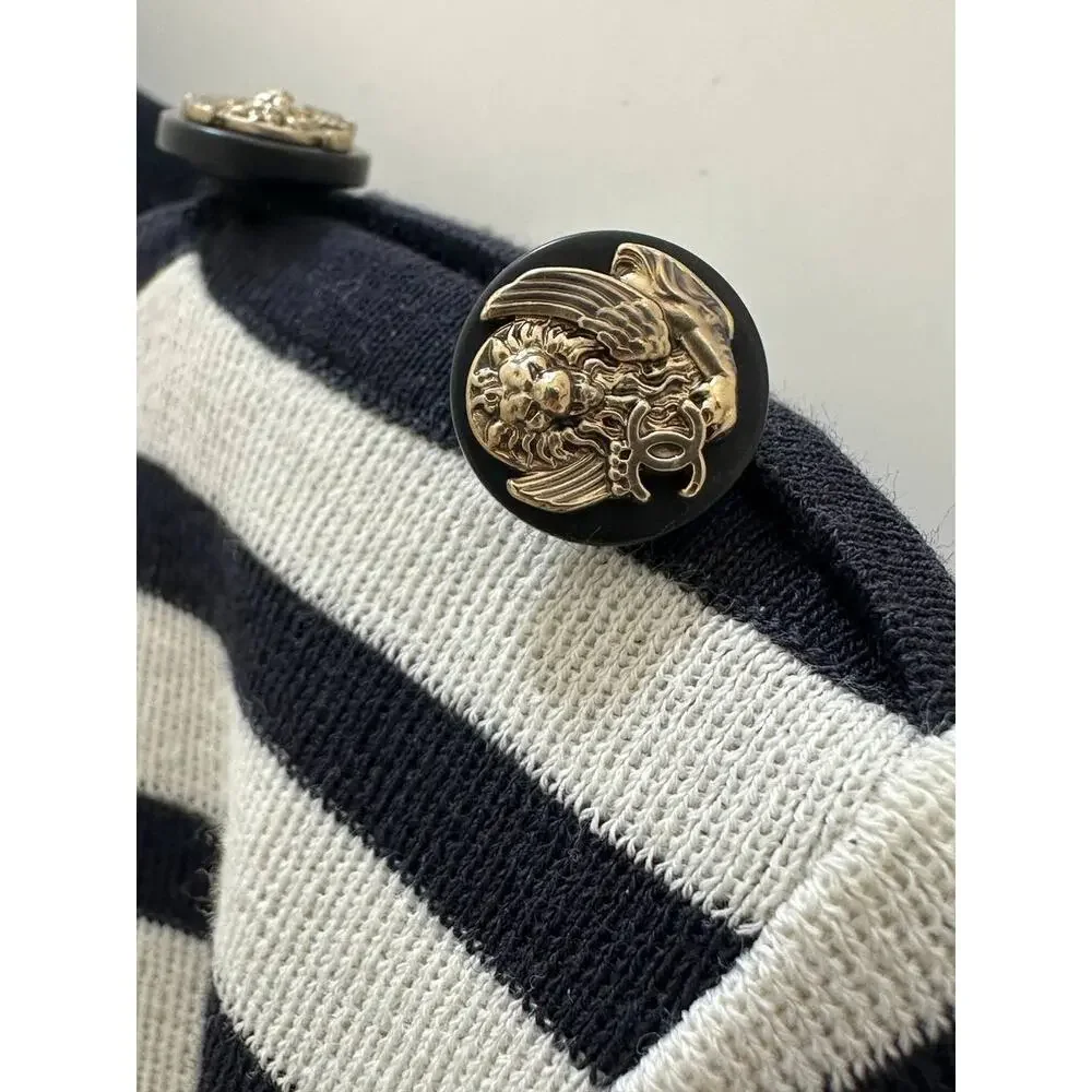 CHANEL Vintage Striped Knit Top - FR 38
